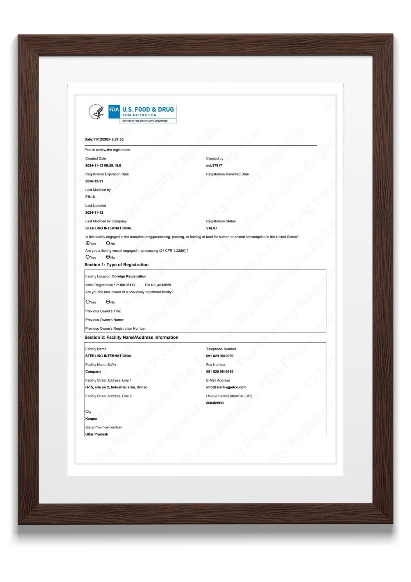 sterlingpetco - US Food Drug